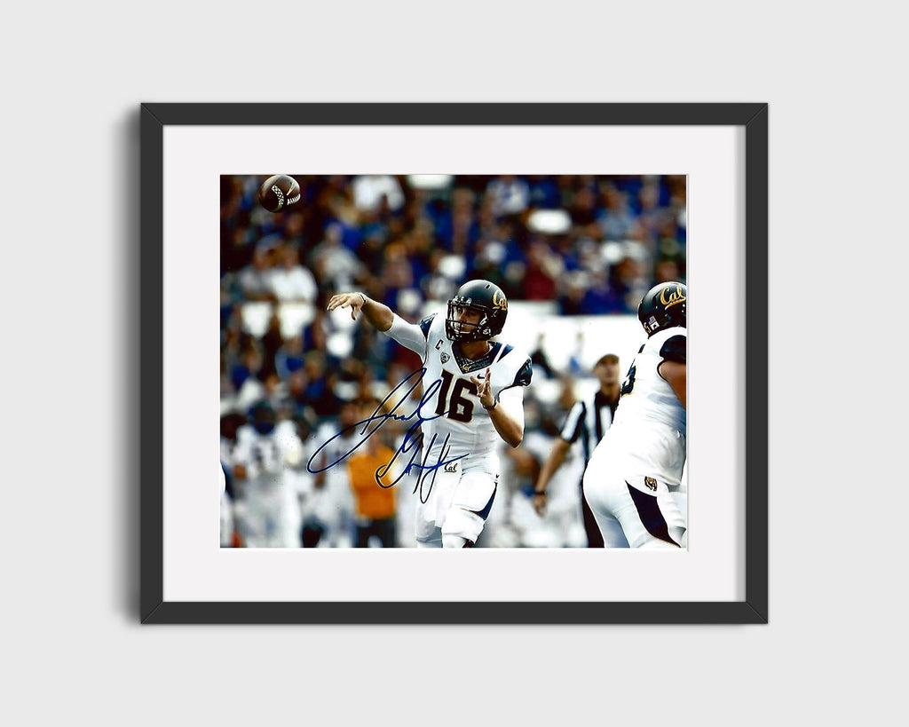 California Autograph Print - Jared Goff Golden Arm - Bear Bombs Away College FSPrints Gallery Frame 16x20