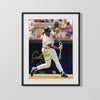 Cecil Fielder Autograph Print - HR Swing - Big Daddy Blast