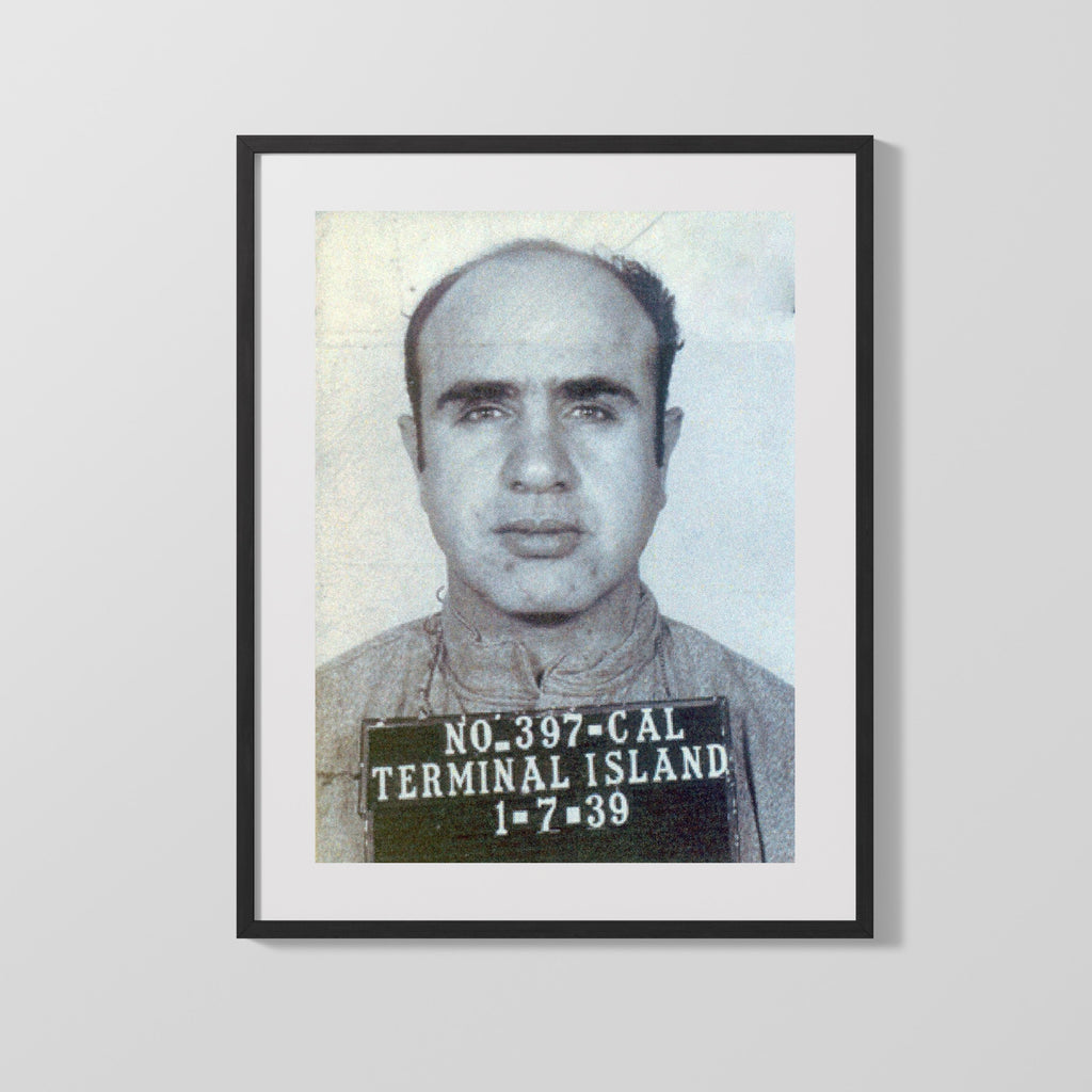 Celebrity Mug Shot - Al Capone - The Sequel to Crime Mug Shots Vintage Framed Prints Gallery Frame 16x20