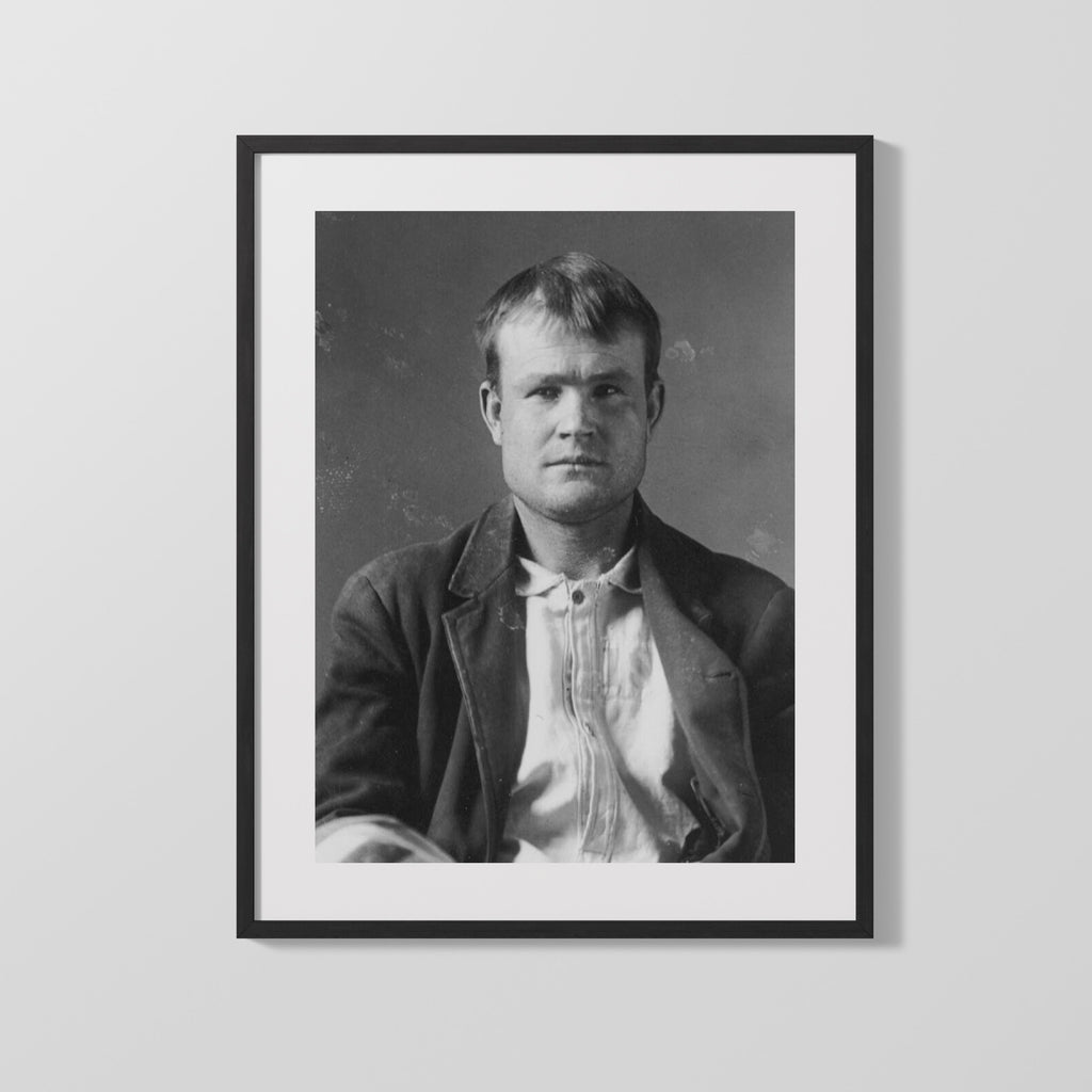 Celebrity Mug Shot - Butch Cassidy - The Sundance Booking Mug Shots Vintage Framed Prints Gallery Frame 16x20