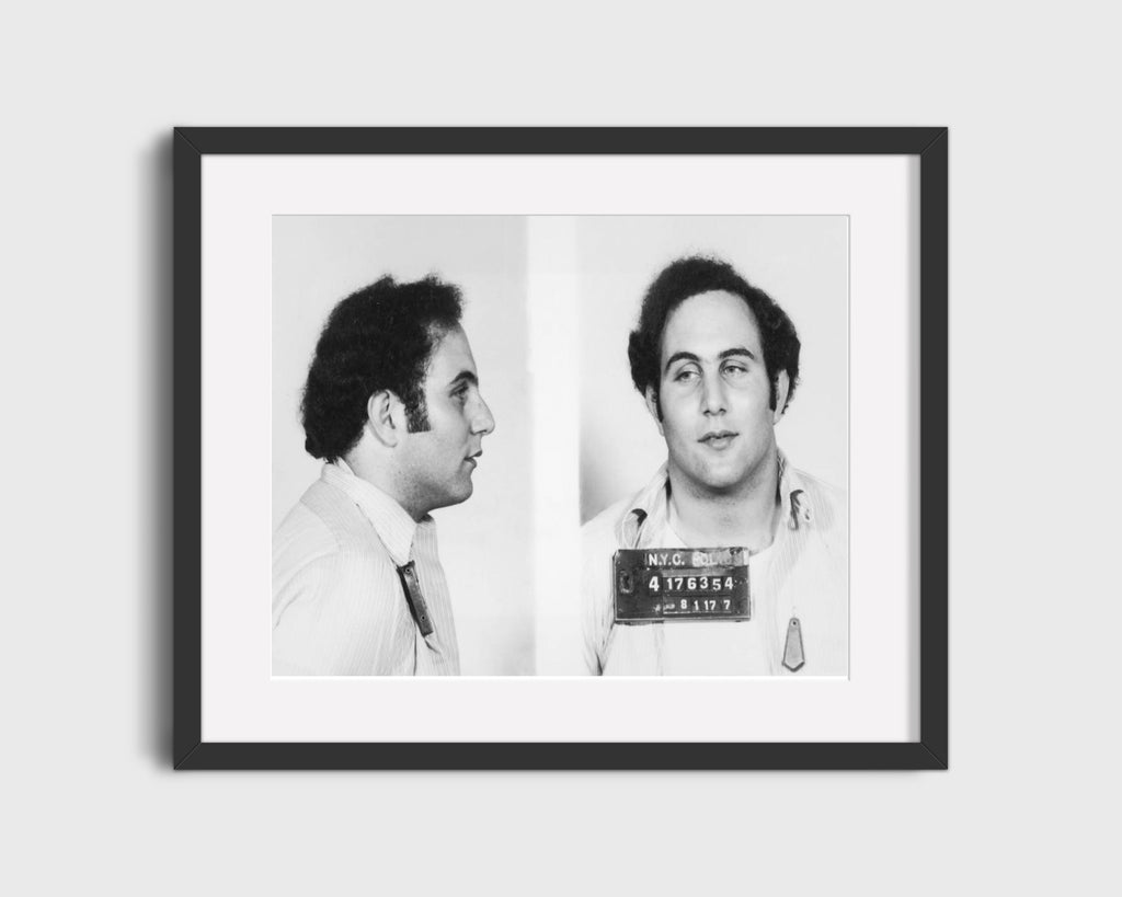 Celebrity Mug Shot - David Berkowitz - Son of Mugshots Mug Shots Vintage Framed Prints Gallery Frame 16x20