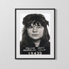 Celebrity Mug Shot - Janis Joplin - Piece of Mugshot Mug Shots Vintage Framed Prints Gallery Frame 16x20