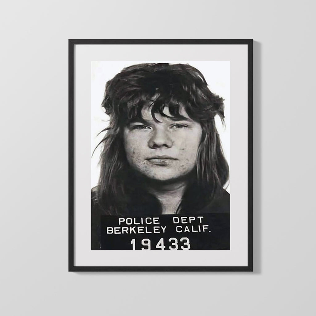 Celebrity Mug Shot - Janis Joplin - Piece of Mugshot Mug Shots Vintage Framed Prints Gallery Frame 16x20