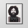 Celebrity Mug Shot - Jerry Garcia - Grateful and Busted Mug Shots Vintage Framed Prints Gallery Frame 16x20
