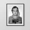 Celebrity Mug Shot - John Belushi - Blues Brother Joliet Jake Mug Shots Vintage Framed Prints Gallery Frame 16x20