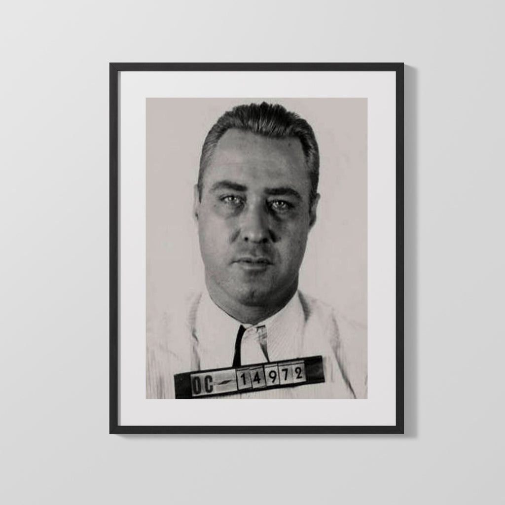 Celebrity Mug Shot - Machine Gun Kelly - Armed with Infamy Mug Shots Vintage Framed Prints Gallery Frame 16x20