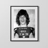 Celebrity Mug Shot - Mick Jagger - Rock n Roll Rebellion Mug Shots Vintage Framed Prints Gallery Frame 16x20