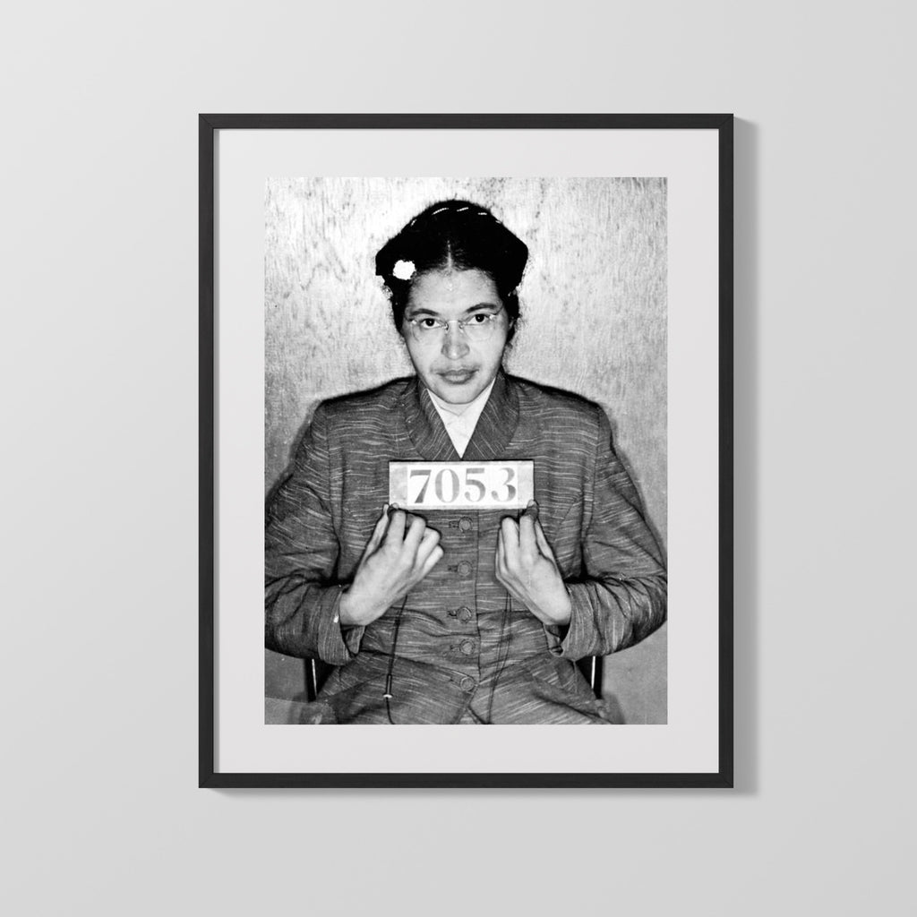 Celebrity Mug Shot - Rosa Parks - The Mother of a Movement Mug Shots Vintage Framed Prints Gallery Frame 16x20