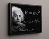 Classic Quotes - Albert Einstein - Emc2 genius Quotes Vintage Framed Prints Floating Canvas 16x20