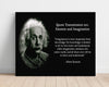 Classic Quotes - Albert Einstein - Imagination more important Quotes Vintage Framed Prints Poster 16x20