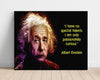 Classic Quotes - Albert Einstein - Passionately curious Quotes Vintage Framed Prints Poster 16x20