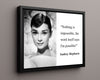 Classic Quotes - Audrey Hepburn - Nothing impossible Quotes Vintage Framed Prints Floating Canvas 16x20