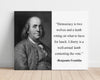 Classic Quotes - Benjamin Franklin - Wolves and lambs Quotes Vintage Framed Prints Poster 16x20