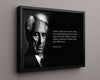 Classic Quotes - Bertrand Russell - Believe in words not fists Quotes Vintage Framed Prints Floating Canvas 16x20
