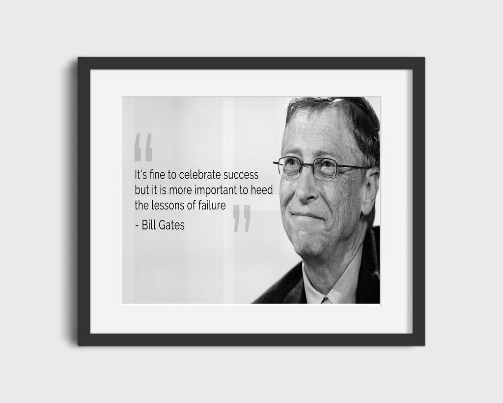 Classic Quotes - Bill Gates - Lessons of failure Quotes Vintage Framed Prints Gallery Frame 16x20