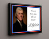 Classic Quotes - Thomas Jefferson - Honesty first wisdom Quotes Vintage Framed Prints Floating Canvas 16x20