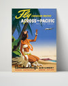 Classic Travel Poster - Across the Pacific - Canadian Pacific Airlines Travel Vintage Framed Prints Poster 16x20