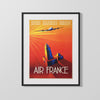 Classic Travel Poster - Africa - Air France French Colonies Travel Vintage Framed Prints Gallery Frame 16x20