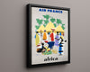 Classic Travel Poster - Africa - Air France Market Travel Vintage Framed Prints Floating Canvas 16x20