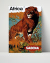 Classic Travel Poster - Africa - Sabena Travel Vintage Framed Prints Poster 16x20