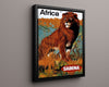 Classic Travel Poster - Africa - Sabena Travel Vintage Framed Prints Floating Canvas 16x20