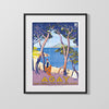 Classic Travel Poster - Agay - Cote dAzur Beach Travel Vintage Framed Prints Gallery Frame 16x20
