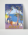 Classic Travel Poster - Agay - Cote dAzur Beach Travel Vintage Framed Prints Poster 16x20