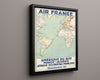 Classic Travel Poster - Air France - South America Travel Vintage Framed Prints Floating Canvas 16x20