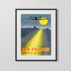 Classic Travel Poster - Air France - South America Africa Map Travel Vintage Framed Prints Gallery Frame 16x20