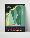 Classic Travel Poster - Alaska - Taku Glacier Travel Vintage Framed Prints Poster 16x20