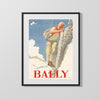 Classic Travel Poster - Alps - BallyClimber Travel Vintage Framed Prints Gallery Frame 16x20