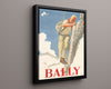 Classic Travel Poster - Alps - BallyClimber Travel Vintage Framed Prints Floating Canvas 16x20