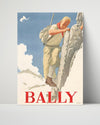 Classic Travel Poster - Alps - BallyClimber Travel Vintage Framed Prints Poster 16x20