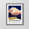 Classic Travel Poster - America - America Montana 1 Travel Vintage Framed Prints Gallery Frame 16x20