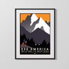 Classic Travel Poster - America - America Montana 3 Travel Vintage Framed Prints Gallery Frame 16x20