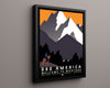 Classic Travel Poster - America - America Montana 3 Travel Vintage Framed Prints Floating Canvas 16x20