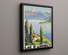 Classic Travel Poster - Annecy - Lac dAnnecy Travel Vintage Framed Prints Floating Canvas 16x20