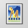 Classic Travel Poster - Arosa - Strandbad Travel Vintage Framed Prints Gallery Frame 16x20