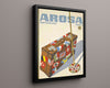 Classic Travel Poster - Arosa - Switzerland Travel Vintage Framed Prints Floating Canvas 16x20