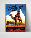 Classic Travel Poster - Australia - Camel Railway Journey Travel Vintage Framed Prints Poster 16x20
