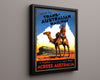 Classic Travel Poster - Australia - Camel Railway Journey Travel Vintage Framed Prints Floating Canvas 16x20