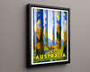 Classic Travel Poster - Australia - Marysville Victoria Tall Trees Travel Vintage Framed Prints Floating Canvas 16x20
