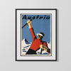 Classic Travel Poster - Austria - Alpine Skiing Travel Vintage Framed Prints Gallery Frame 16x20