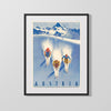 Classic Travel Poster - Austria - Ski Tourism Travel Vintage Framed Prints Gallery Frame 16x20