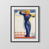 Classic Travel Poster - Austria - Winter Sports Travel Vintage Framed Prints Gallery Frame 16x20