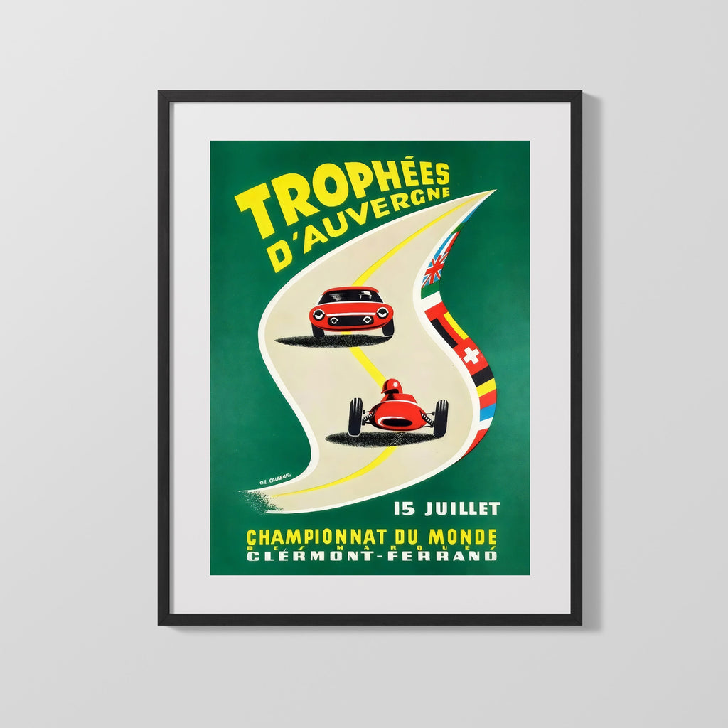 Classic Travel Poster - Auvergne - France Travel Vintage Framed Prints Gallery Frame 16x20