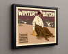 Classic Travel Poster - Bavaria - Winter Sledding Alps Travel Vintage Framed Prints Floating Canvas 16x20