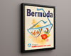 Classic Travel Poster - Bermuda - Trans Canada Airlines Travel Vintage Framed Prints Floating Canvas 16x20
