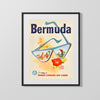 Classic Travel Poster - Bermuda - Trans Canada Airlines Travel Vintage Framed Prints Gallery Frame 16x20