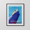 Classic Travel Poster - Bordeaux-Casablanca - Transatlantique Travel Vintage Framed Prints Gallery Frame 16x20